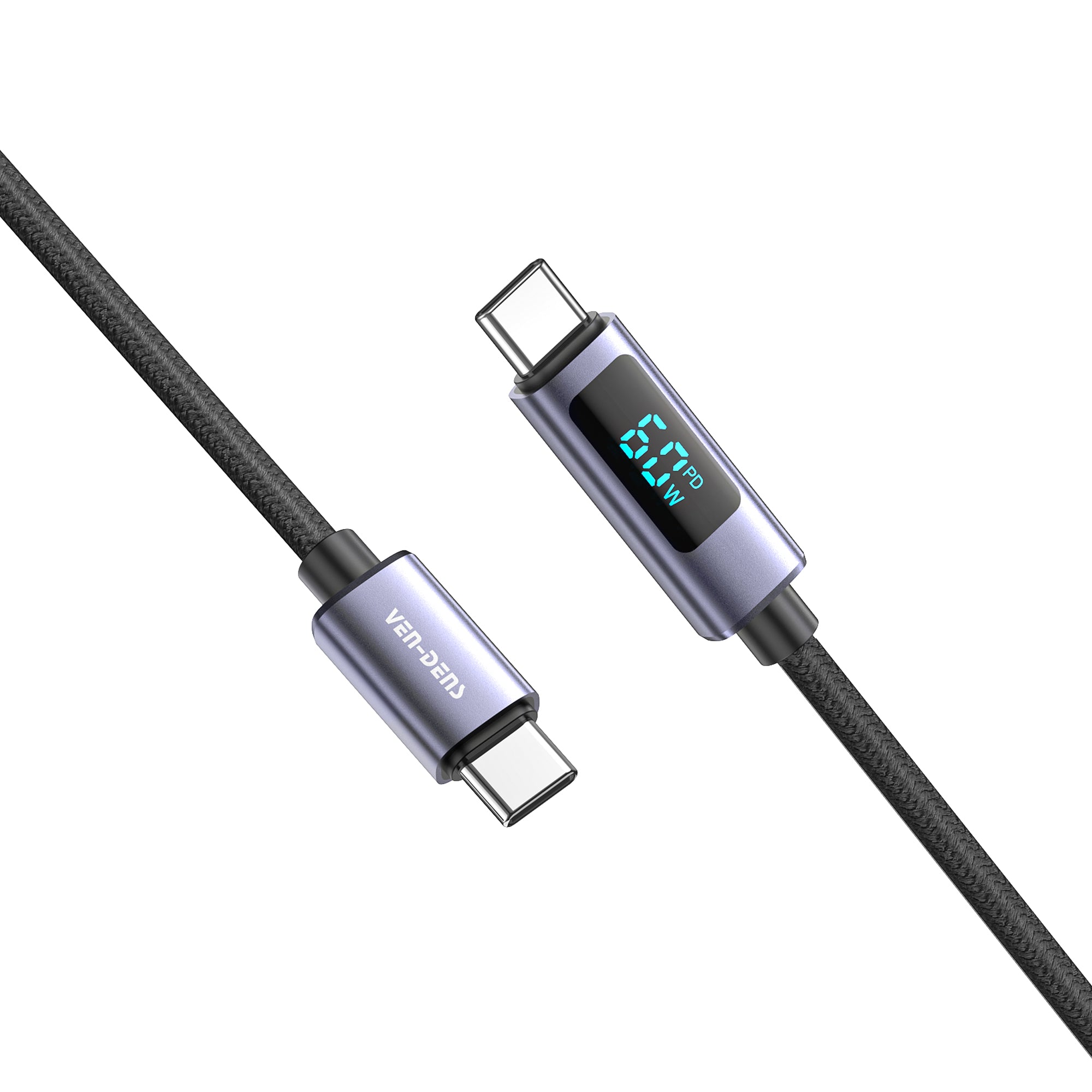Power Delivery 60W USB-C to USB-C Fast Charging & Sync 3.3FT Cable in black SKU: DC-VDCN05BK